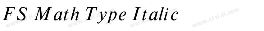 FS Math Type Italic字体转换 FS Math Type Italic字体转换